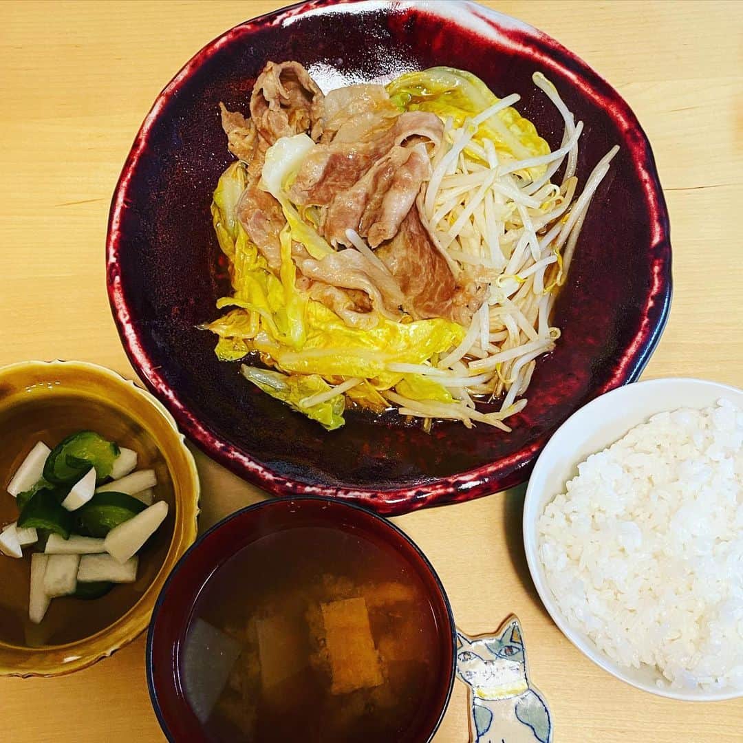 ただすけのインスタグラム：「晩飯出来上がり☺️」