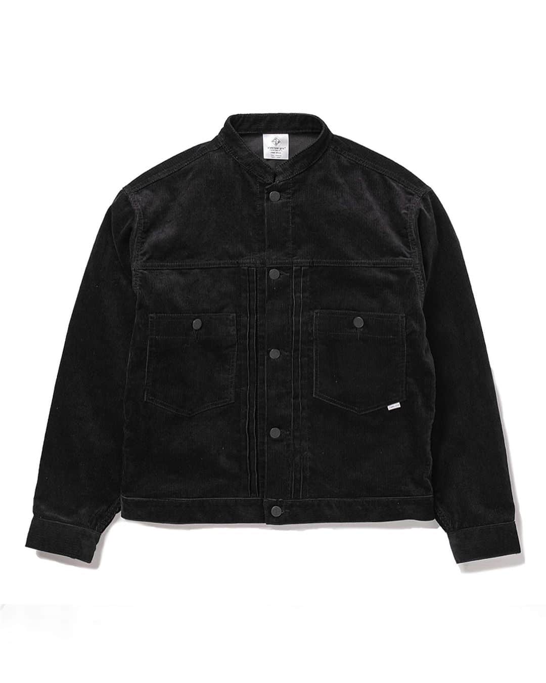 スタビライザー ジーンズのインスタグラム：「AW2020 8-22C stand collar jacket color: black fabric: corduroy material: 85% cotton 15% polyester chest: 36.38.40.42.44 release: Oct.2020 price: 27000JPY+tax #stabilizergnz」