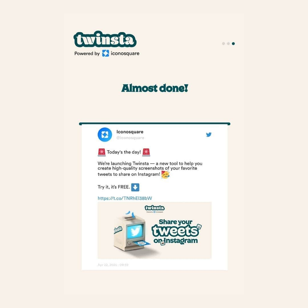Iconosquareさんのインスタグラム写真 - (IconosquareInstagram)「Looking for more engaging content to post on Instagram?  Why not using your Twitter content?! 🤔  More and more people are sharing their favorite tweets on Instagram — you may be one of them. However, one of the biggest challenges of posting tweets on Instagram is that it can be a time-consuming task (especially if you want to post more than one). That’s why we decided to create Twinsta to easily transform your favorite tweets into Instagram posts or Stories! 🥳  Twinsta is a free tool for creating clean screenshots of your favorite tweets so that you can share them with your Instagram community! 🔥Try it now, it’s FREE! 🔥  Link in bio 🔗 . . . #iconosquare #iconosquaretips #instagram #instagrambusiness #instagramtips #instagramtip #igtips #instagrammarketing #instagrammarketingtips #smmarketing #smm #smtips #socialmediastrategy #socialmedialife #socialmediaexperts #socialmediamarketer #socialmediatools #socialmediahelp #marketing #marketingexpert #digitalmediamarketing #socialmediacontent #instagramnews」4月23日 0時09分 - iconosquare