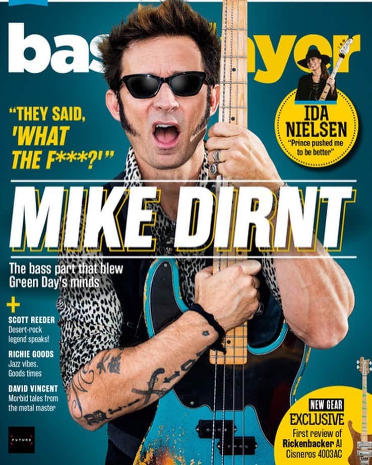 マイク・ダーントのインスタグラム：「Thanx Bass Player magazine! Honored to be on your cover again, and  as always... in the company of so many amazing bass players within your pages!!! 🤘🏽🎶 🔊  #fourstringsforever  #theotherguyintheband  @bassplayerweb  Fender Bass paint by:  @rnrrelics  https://www.myfavouritemagazines.co.uk/Bass-Player-Print-Back-Issues/bass-player-may-2020/」