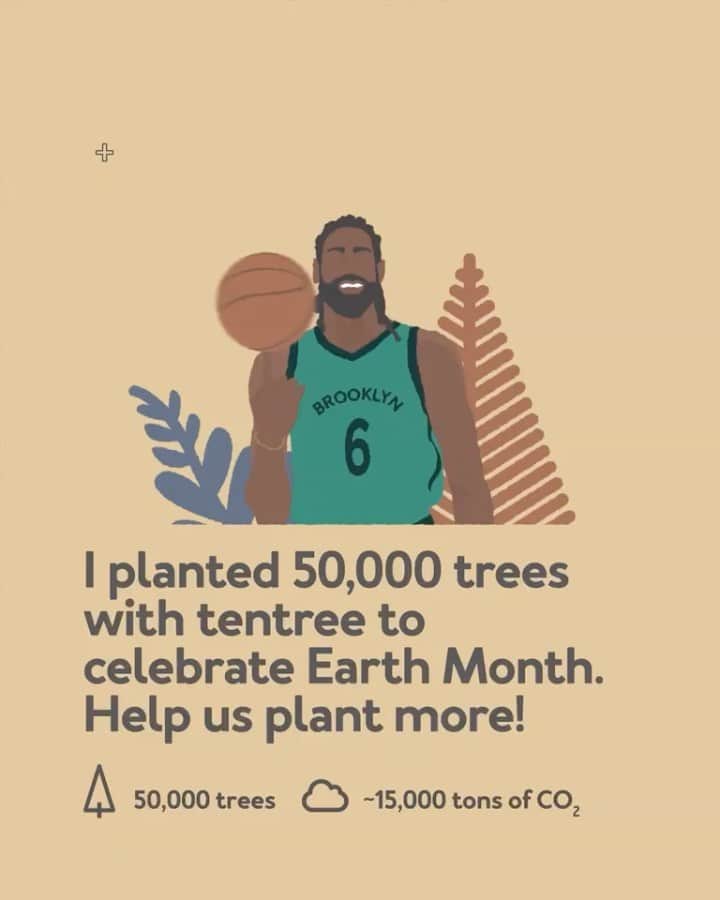 デアンドレ・ジョーダンのインスタグラム：「Doing my part to plant 50,000 tress with @tentree. #EarthDay every day. Link in bio 🤙🏾」