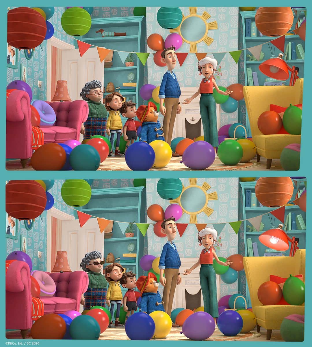 Paddington Bearさんのインスタグラム写真 - (Paddington BearInstagram)「#PawsWithPaddington  Mrs Brown is throwing a stay-at-home party for the Browns and Mrs Bird. Can you spot the 7 differences between these two pictures?  We’ll reveal all the differences on Monday!」4月23日 23時00分 - paddingtonbear