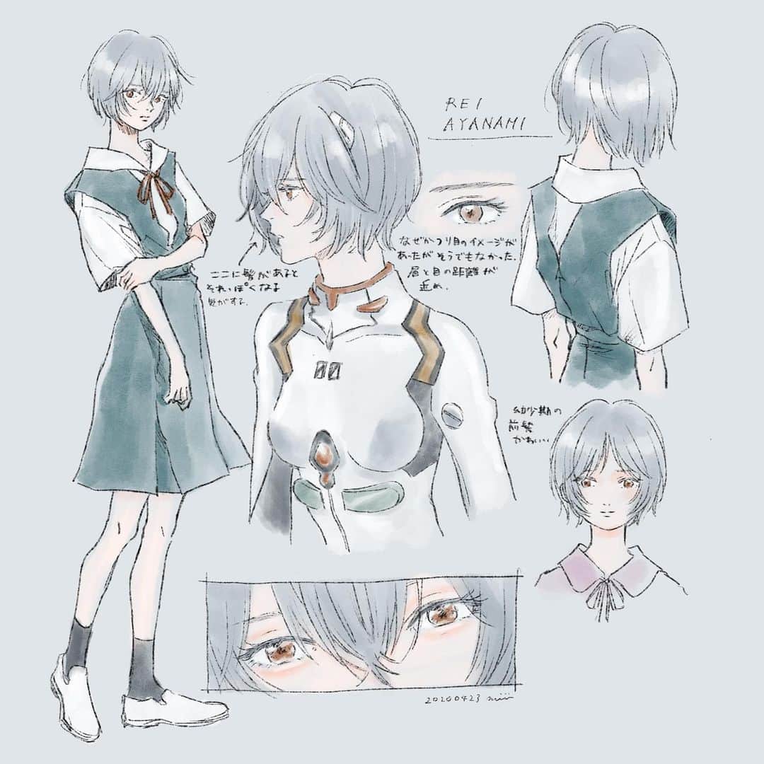 のインスタグラム：「#drawing #illustration #evangelion #neongenesisevangelion #reiayanami」