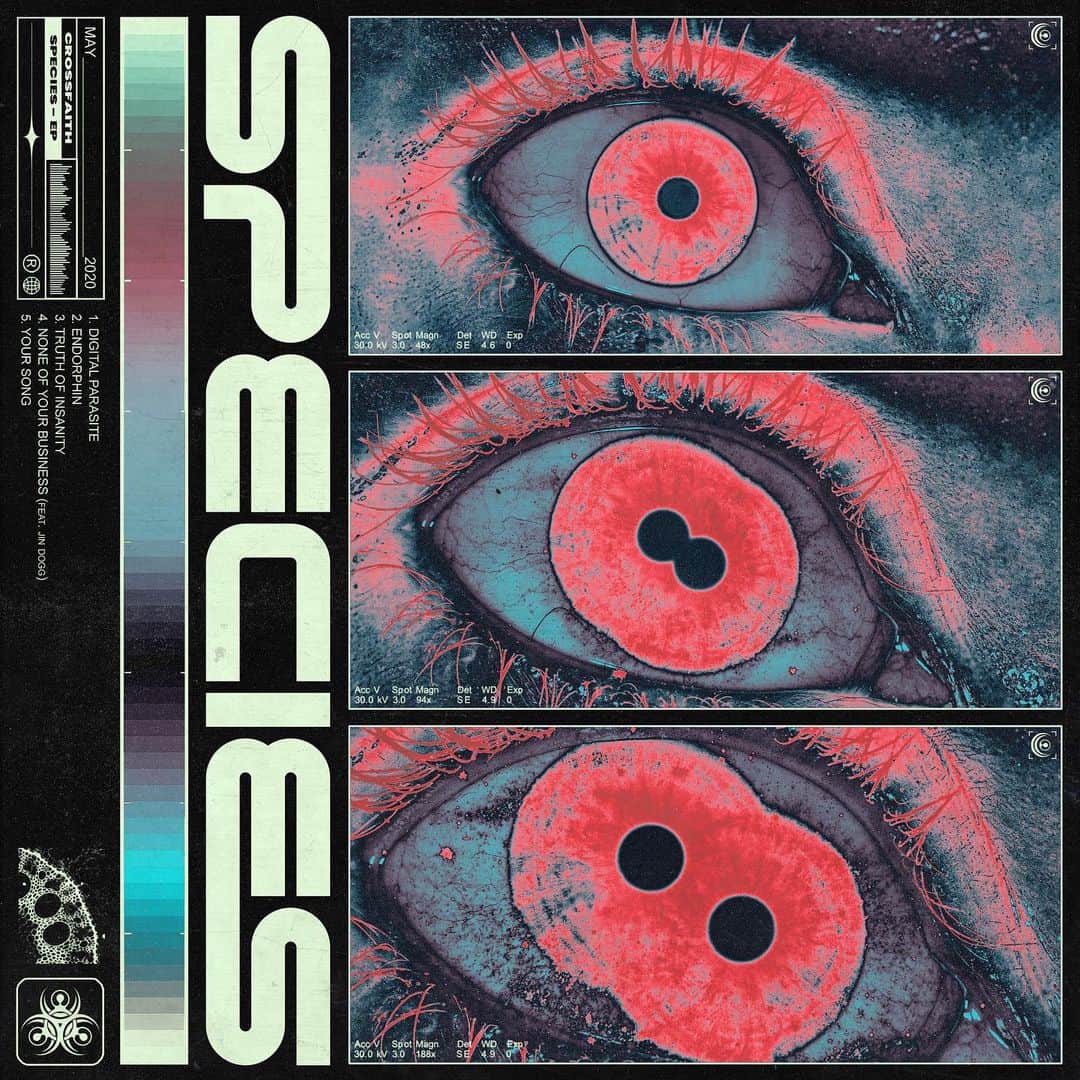 池川寛希のインスタグラム：「Yooo! Our brand new record 'SPECIES EP' is coming out on May 22nd (worldwide) via @unfdcentral & 20th (Japan) via Species Inc.! Are you guys ready for this? Make sure to pre-save/order now🌬👨🏻‍💻https://unfd.lnk.to/SPECIESEP (link in @crossfaithjapan bio as well)  あと1ヶ月！リンクからサブスクもで予約も出来るからチェックしてや〜🦾」