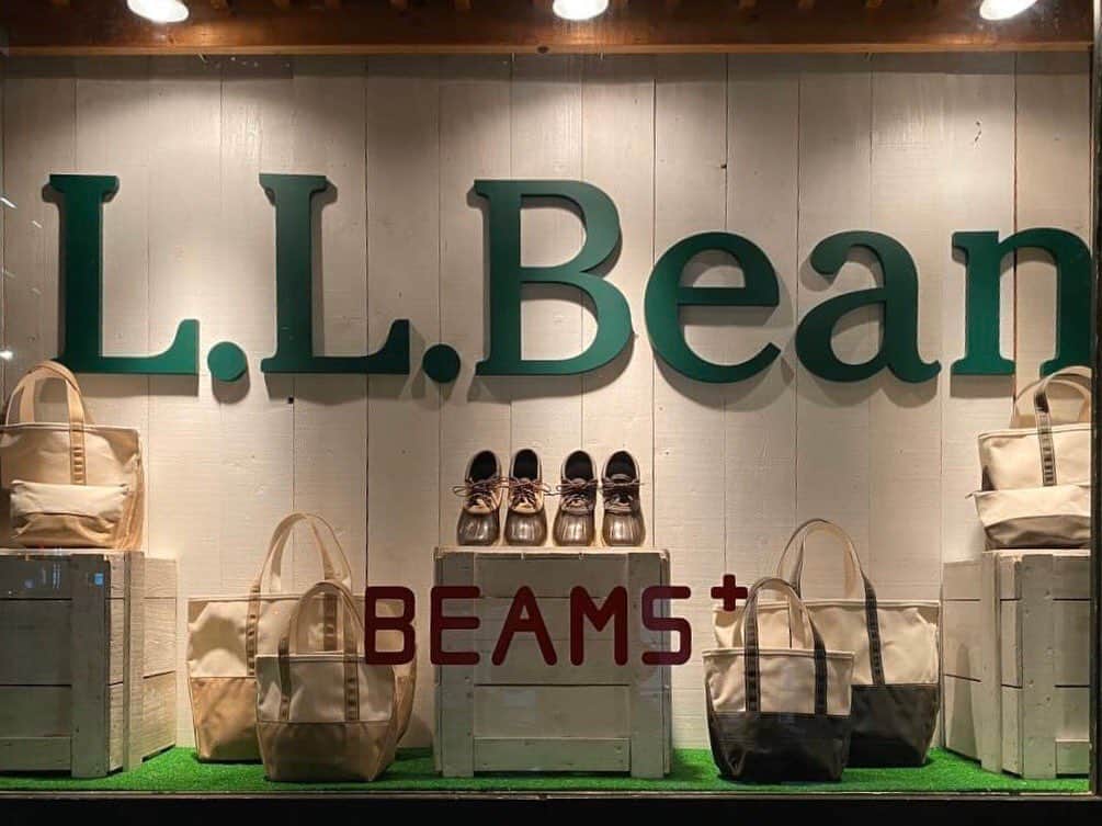 のインスタグラム：「・﻿ ﻿ ﻿ L.L.bean × BEAMS PLUS﻿ ﻿ #beams ﻿ #beamsplus ﻿ #beamsplusharajuku ﻿ #beamsplusyurakucho﻿ #llbean ﻿ #beantote #boatandtote #gumshoes #exclusive #madeinusa #gumshoes  #mensfashion  #mensstyle #menswear」