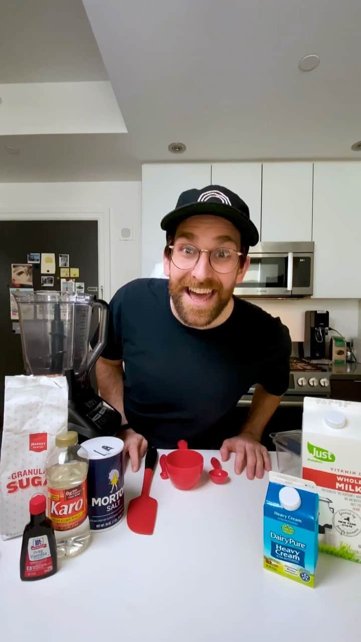 Cubby Grahamのインスタグラム：「Welcome to a very special Birthday Edition of Cubby’s Kitchen! Who’s ready to make some ice cream? - Today is my birthday! And although we may be far apart, I thought of a fun way we could all party #TogetherAtHome. Homemade Ice Cream! And the best part is, aside from it being unbelievably delicious, this recipe from @TestKitchen doesn’t require an ice cream machine! - All you need is a blender, airtight container (at least 1 quart), and the following ingredients: - ☑️ 2 Cups Heavy Cream (chilled) ☑️ 1 Cup Sweetened Condensed Milk ☑️ 1/4 Cup Whole Milk ☑️ 1/4 Cup Light Corn Syrup ☑️ 2 Tablespoons Sugar ☑️ 1 Tablespoon Vanilla Extract ☑️ 1/4 Teaspoon Table Salt - Simply follow the instructions in the video, add some of your favorite toppings, and enjoy! - Thanks for all of your kind comments and birthday messages. I can’t wait to see your yummy ice cream creations. - With love from all of us here at Cubby’s Birthday Kitchen!🍦👨🏻‍🍳🍦」