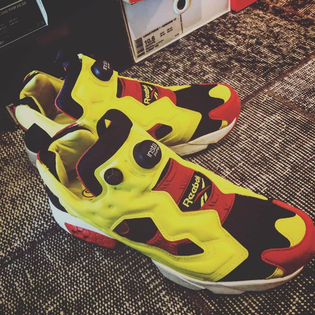 さいねい龍二のインスタグラム：「#stayhome #おうち時間 #reebok  #instapumpfury  #citron」