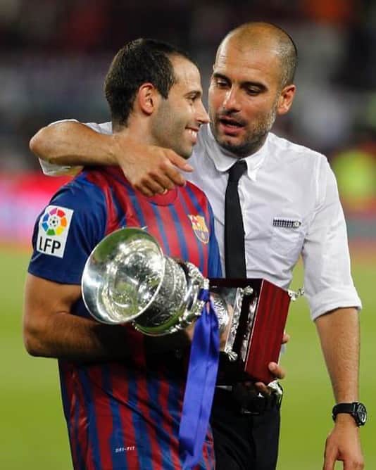 ハビエル・マスチェラーノのインスタグラム：「Con el mejor de todos!!!! @pepteam  #tbt」