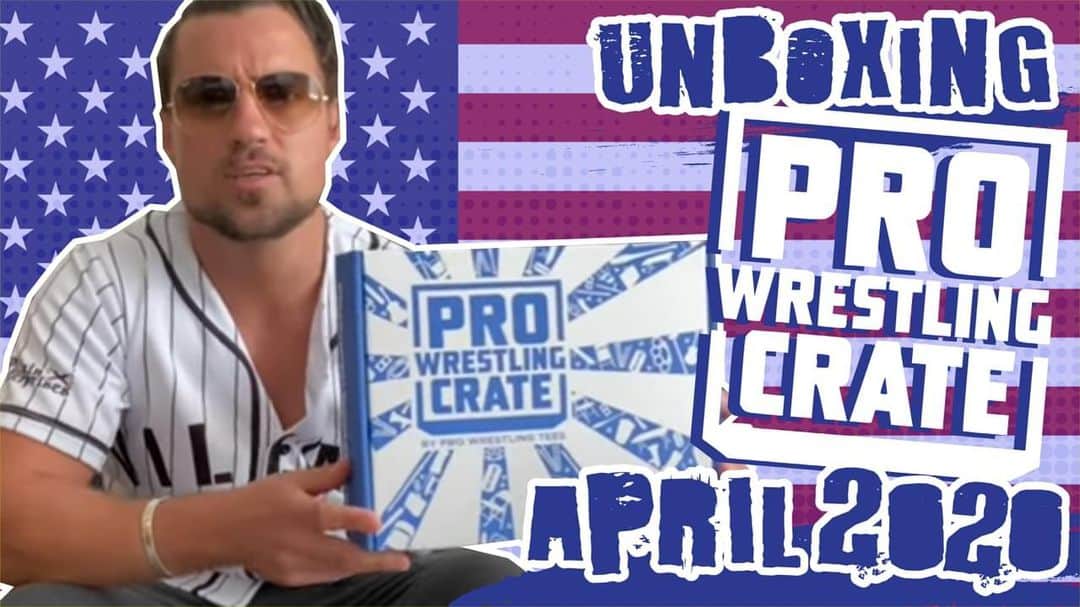 マーティ・スカルのインスタグラム：「Unboxing Pro Wrestling Crate April 2020 USA theme video on my YouTube channel now. Check out link in bio. Enjoy!  #villain ☔️」