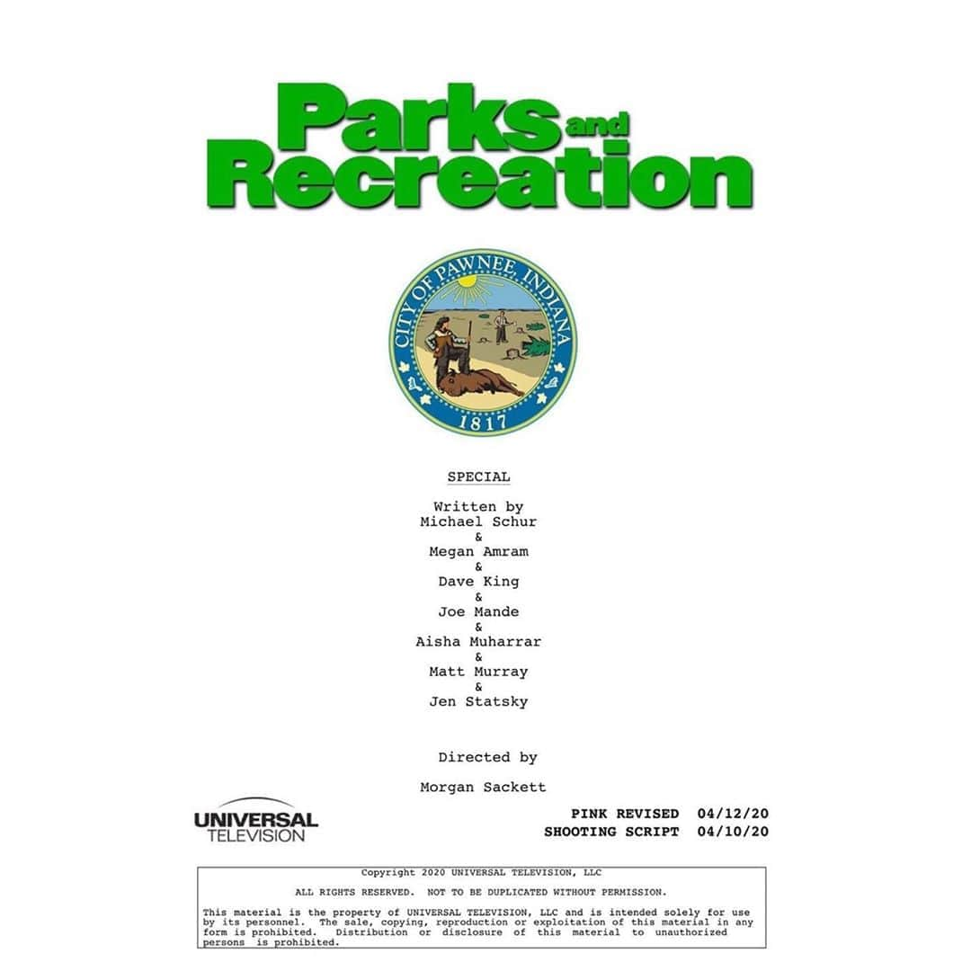 Rettaのインスタグラム：「In case you hadn’t already heard . . .  #1 #repost @mradamscott ・・・ Brand new Parks ep on NBC in one week, raising money for @FeedingAmerica! • #2 #repost @nbcparksandrec ・・・ Leslie Knope wants to let you in on a secret... On April 30, #ParksAndRec is returning to NBC for “A Parks and Recreation Special”. Our workplace proximity associates, along with our neighbors at @statefarm, are raising money for @feedingamerica. Join us!  www.FeedingAmerica.org/ParksandRec • #3 Me in my role as DP, camera operator, gaffer, electrician, prop master, hair stylist, makeup artist and last but not least Donna Meagle. • HOPE YOU ALL ENJOY! #ParksAndRec4Life」