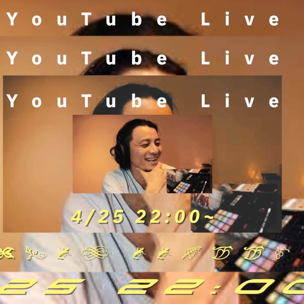 KREVAのインスタグラム：「明日4/25(土)22時頃スタートで 自宅からYouTubeライブやりたいと思います。  機材やケーブルなどが少しずつ届いて、昨日やっと必要なモノが揃いました。  スタッフやKREバンドExtremeの皆にも見てもらったりしつつ、テスト配信を何度かやってみたところ、機材のセッティングにもの凄く時間がかかる事がわかったので、本当なら夜9：08分スタート…と言いたいところですが、22時頃からとさせてください。お忘れなきよう。 「完全1人ツアー」より完全に1人で、 話をしつつもビートを作りながら時間を進めていきたいと思います。  長い自宅生活の1日の終わりに、皆で楽しめるようなものになれば良いなと思います！  それでは。  #KREVA #YouTube #YouTubeライブ #自宅待機」