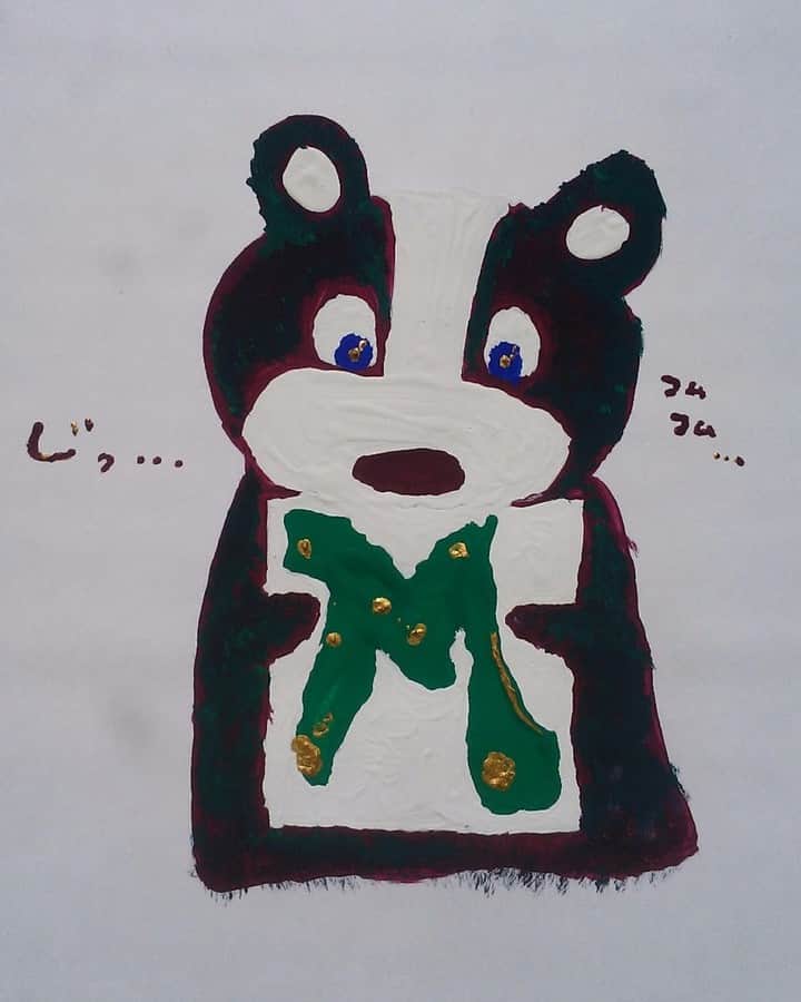佐藤寛子さんのインスタグラム写真 - (佐藤寛子Instagram)「くま、Mとの遭遇  #くま#M#art#bear」4月24日 13時43分 - memeco.s