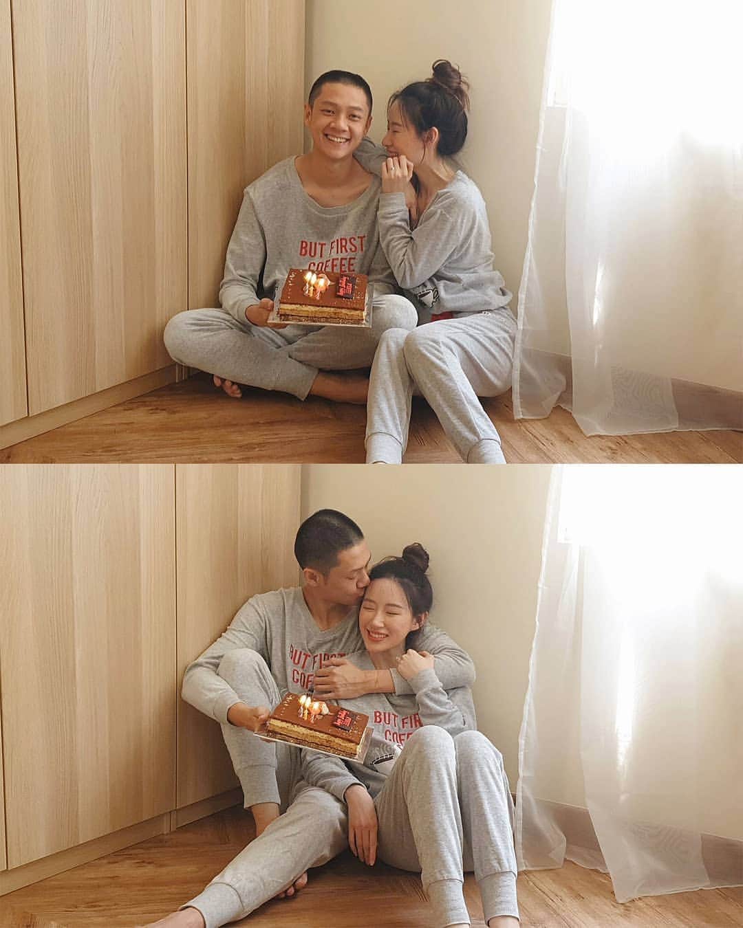 エリッサ・ヤマダのインスタグラム：「Gratefully older, hopefully wiser, obviously cheesier, definitely happier 🥰🎂🎉 #birthdaygirl . (yes i shaved his head. #quarantinelife)」