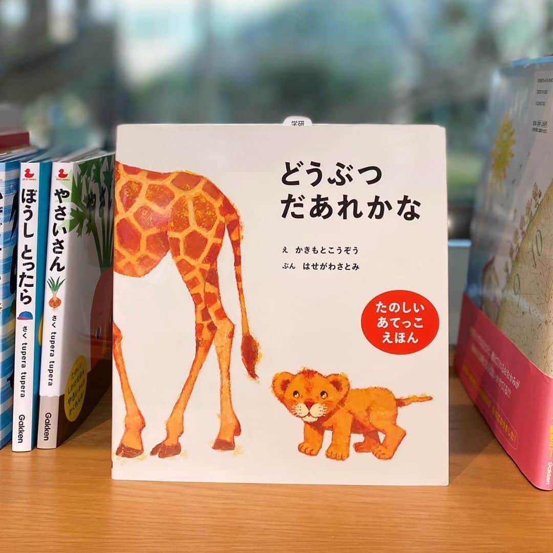 学研ゼミ【公式】のインスタグラム：「. 今日は柿本幸造さんの絵本をもう一冊ご紹介します。 . らいおんぼうやが遊びに行くよ。 長い鼻はだあれかな？　 おやまが２つ、だあれかな？ . おしりやしっぽから、動物の#あてっこ遊び ができる絵本です。 ものの名前を覚えはじめる1～2歳のお子さんにぴったり。 ボードブック（かたい紙の絵本）なので、 小さなお子さんでもめくりやすいですよ。 . この絵本は、#柿本幸造 さんが  1972年に幼稚園向けの月刊絵本で 描いたものが元になっています。 柿本幸造さんは、#どうぞのいす のほか、 小学校の国語教科書に載っている #くじらぐも の挿絵も描いた絵本画家です。 ぬくもりのある絵が素敵ですね。 私も大好きです。 この絵本のシリーズに #のりものなあにかな もあります☺️ . 『どうぶつだあれかな』 文：はせがわさとみ 絵：かきもとこうぞう おすすめの年齢：１～３歳  @gakken_ehon」