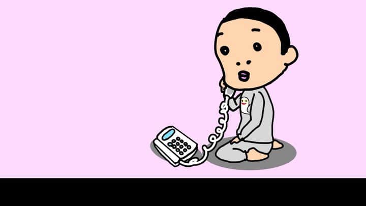 おかゆ太郎のインスタグラム：「おばあちゃんと電話①  #明日泊まりにきたらいいよ #急には行けないよ #あっそ」