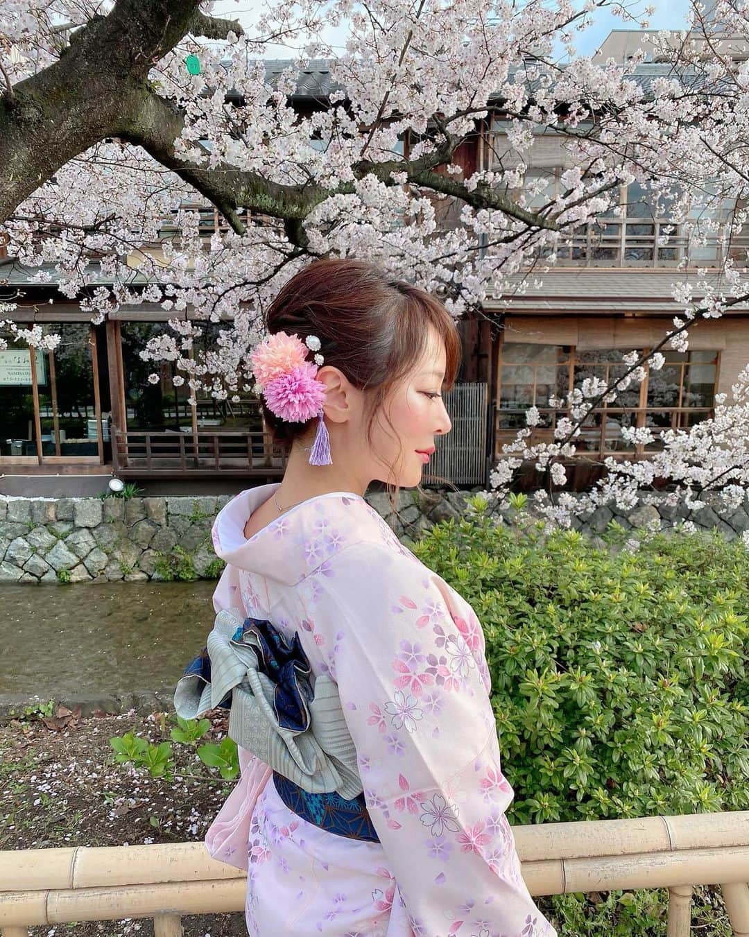 上本昌代さんのインスタグラム写真 - (上本昌代Instagram)「また来年ね〜🌸 早く来い来い来年🌸🌸🌸 . #桜 #さくら #cherryblossom #🌸 #時差投稿 #着物 #kimono #japanesetraditional #和服 #spring #primavera #春 #また来年 #来年はお花見できますように #花見 #prayfortheworld #体重増加中 #記録更新 #imiss... #画像たまりすぎ」4月25日 0時03分 - masayomai