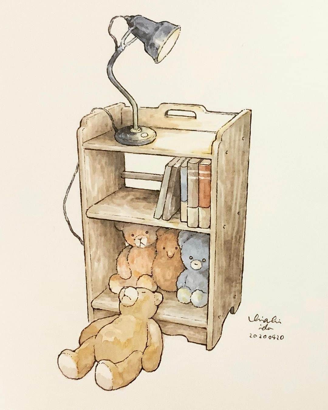 のインスタグラム：「今買うなら大容量の本棚だけど小さい本棚はやはり可愛い  If I were to buy one now, I'd buy a large bookcase, but a small bookcase is still pretty.」