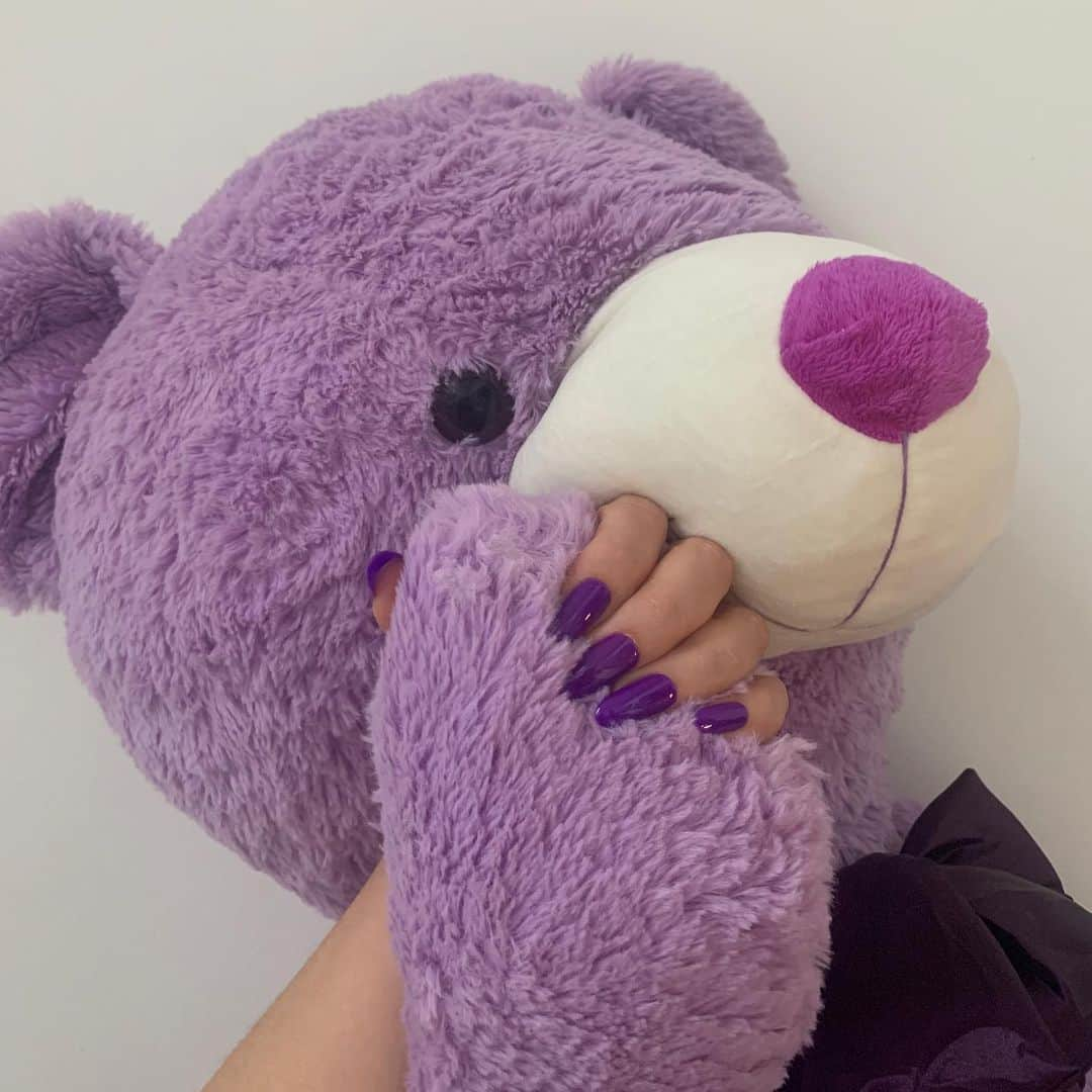 Mei Kawajiriさんのインスタグラム写真 - (Mei KawajiriInstagram)「🐻💜 #nailsbymei」4月25日 7時16分 - nailsbymei