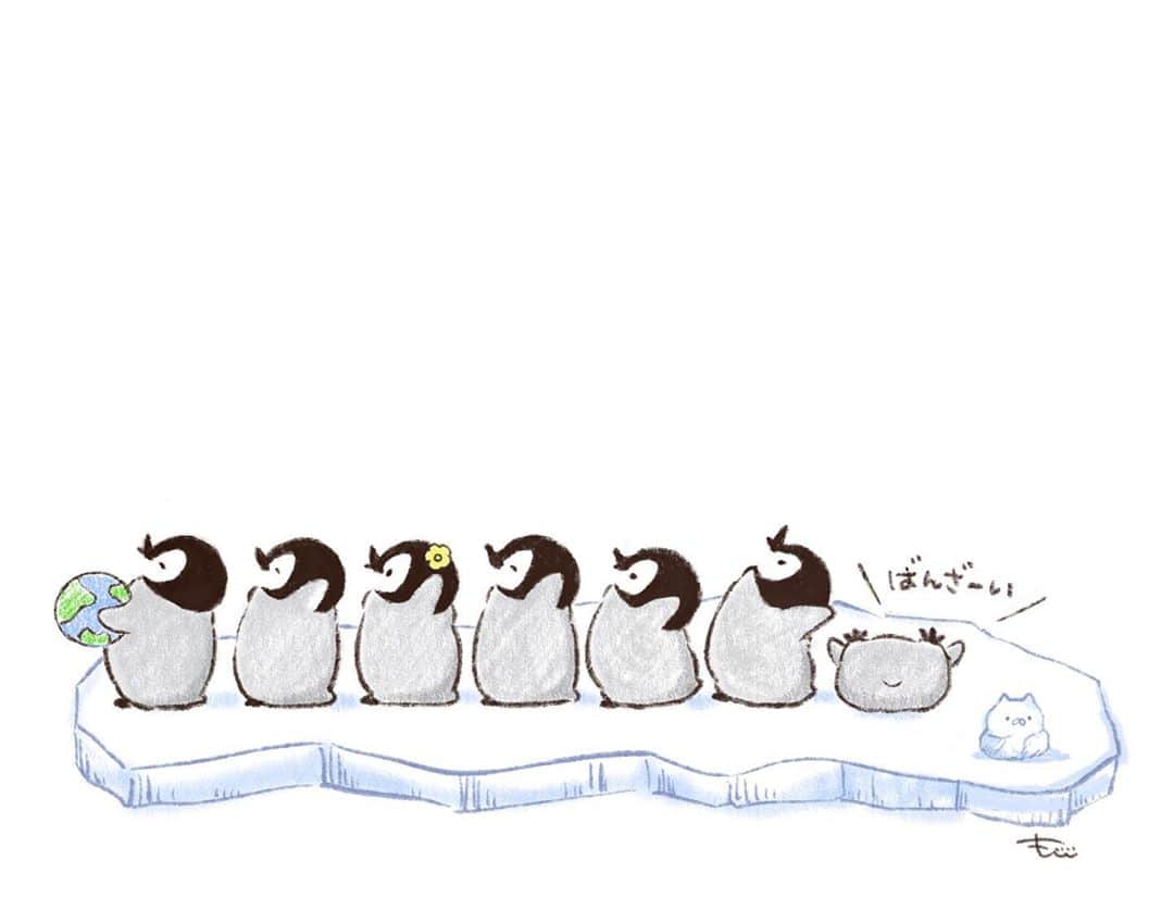 もじじさんのインスタグラム写真 - (もじじInstagram)「＼本日は世界ペンギンの日／ 🐧🐧🐧🐧🐧🐧🐧 #世界ペンギンの日#ねこぺん日和#ねこぺん#ねこくん#ぺんちゃん」4月25日 22時28分 - mojiji2014