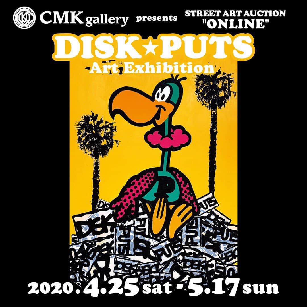 CMKgalleryさんのインスタグラム写真 - (CMKgalleryInstagram)「CMKgallery presents “STREET ART AUCTION ONLINE”第一弾 【DISK・PUTS Art Exhibition】  4/25(土) 本日、販売・オークション開始です！ ★Official HP https://cmkgallery.jp/product-category/art/disk-puts-exhibition/ ★STREET ART AUCTION ONLINE https://auctions.yahoo.co.jp/seller/fdibr01783 ★BASE -CMK STORE- https://cmkstore.thebase.in/categories/2351446  @cmkgallery @cmkg_store それぞれのプロフィールからリンクで飛べます  #cmkgallery #japangraffiti #tokyograffiti #disk #diskone #puts #putsone #ArtExhibition #オークション #インテリア #ポップ #グラフィティ」4月25日 13時58分 - cmkgallery