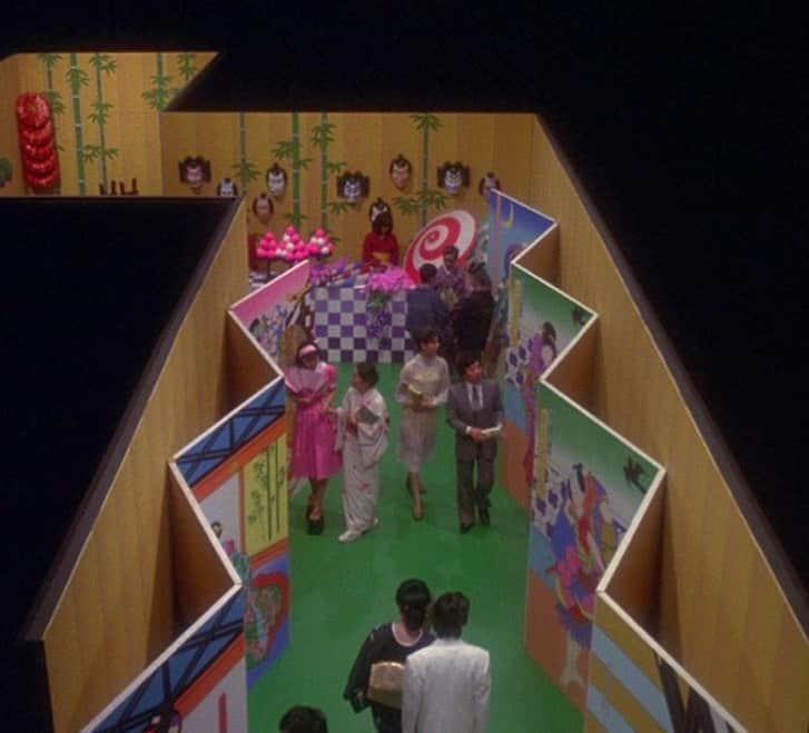 東京DANDYのインスタグラム：「An example of the stunning set design created by Ishioka Eiko for the 1985 film 'Mishjima: A Life in Four Chapters.' For anyone at home looking for something to watch, I've created a recommended list of some of my favorite Japanese films. Ranging in release date from 1953 to 2016 the works include anime, biopics, horror as well as samurai period dramas, LGBT themes (and even a film that combines the latter two.) This isn't intended to be a definitive list of Japanese cinema, everyone has their favorites, but I hope there's something here you haven't seen before that you can enjoy. Stay home, stay safe, stay inspired (link to the list in bio.) #movies #JapaneseFilms #Anime #watchlist #recommendedfilms #weekendviewing #Stayhome #film #cinema #IshiokaEiko #movietime」