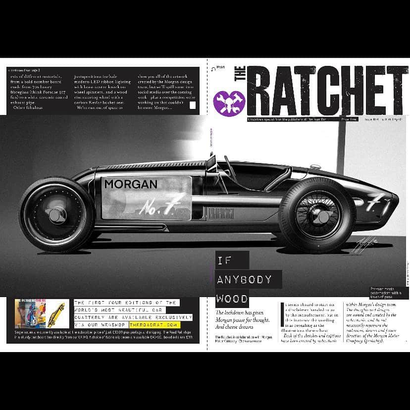 Coldplayのインスタグラム：「The bumper new issue of The Ratchet, our FREE weekly lockdown PDF from @roadratmagazine (the car magazine I’m Creative Director for) is out now, featuring amazing dream cars from the team at @morganmotor and much, much more. Download it from theroadrat.com. GB (@guyberryman)」