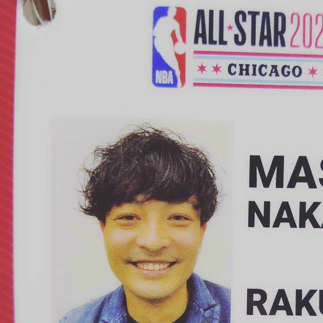 中村昌也のインスタグラム：「本日も２１時〜デイリー9です！！ 是非〜(^^) 写真はオールスターでシカゴに行った時のパス。。。 大体真面目な顔だが、笑顔。。。 このお陰で皆優しかったなぁ〜  #NBA #NBARakuten #RakutenTV #DAILY9 #NBAALLSTAR2020 #とにかく #笑顔」