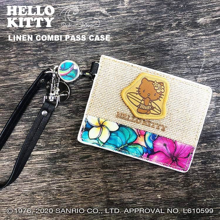 ラレイアのインスタグラム：「𝗛𝗘𝗟𝗟𝗢 𝗞𝗜𝗧𝗧𝗬 × 𝗖𝗼𝗹𝗹𝗲𝗲𝗻 𝗪𝗶𝗹𝗰𝗼𝘅🌺 コラボ商品が登場😍💕 ・ ・ 日焼けハローキティとコリーン・ウィルコックスのアートが可愛い❤️ ・ こちらはリール付きのパスケースで持ち運びラクラク！ 形ですが、麻を使用してアーバンローカルな雰囲気にもなってます✨ ・ 只今 #楽天 サイトにて先行予約を受付中！ そして今ならお買い物マラソンセールを開催中なので今がお得にGETのチャンスです💓 ・ ぜひお見逃しなく🤗 ・ ・ ---La Leia Precious Life(ラレイア)--- @laleia_official ・ 楽天市場店 https://www.rakuten.co.jp/laleia-p-life/ ・ au wowma店 https://wowma.jp/user/52666346 ・ Yahooショッピング店 https://shopping.geocities.jp/laleia-p-life/ ・ ・ @laleia_official  @colleenwilcoxgallery_jp  #hellokitty#colleenwilcoxart#art#hawaii#aloha#surf#beach#laleia#ハワイ#フォトジェニック#インスタ映え#インスタ女子#アロハ#ビーチ#海を感じる雑貨#ラレイア#アート#ビーチガール#大人カジュアル#パスケース#コリーンウィルコックス#ギフト#プレゼント#ハローキティ#キティちゃん#キティラー#サンリオ#コラボ#コラボ商品」