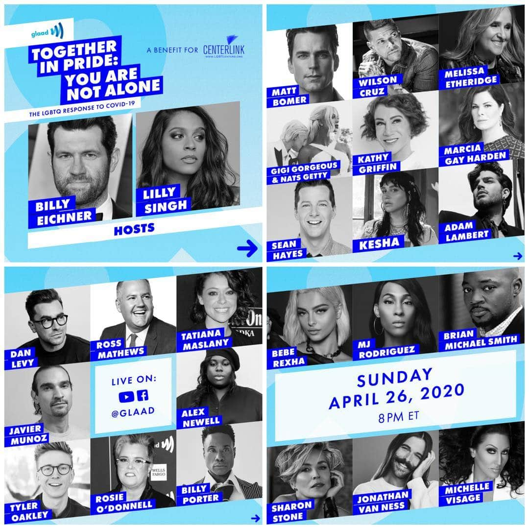 マット・ボマーさんのインスタグラム写真 - (マット・ボマーInstagram)「I’m joining @glaad and these amazing artists on Sunday April 26th for #TogetherInPride, a livestream event bringing LGBTQ people together during COVID-19 and benefiting LGBTQ community centers. LGBTQ youth need our help now more than ever. TUNE IN! https://bit.ly/3epKWHj link in bio as well.」4月26日 7時01分 - mattbomer