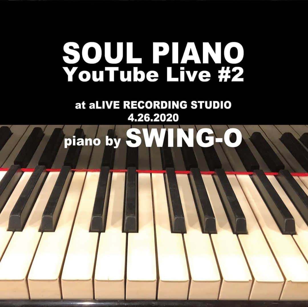 SWING-O a.k.a. 45さんのインスタグラム写真 - (SWING-O a.k.a. 45Instagram)「本日のYouTubeライブをちゃんと録音してたので、コンパクトに30分くらいにまとめました！是非フルで、ラジオ気分で聴いてください📻♪♪♪ https://youtu.be/aWqmeVH-Qjo  SOUL PIANO YouTube Live edit from April 25th,2019 piano & MC by SWING-O recorded at aLIVE RECORDING STUDIO, Tokyo, Japan 4 月 25 日の夕方に放送した YouTube ライブを 30 分にまとめてみまし た 0:10 "Ballade De Johny-Jane" Jane Birkin 2:10 "髪をほどいて" bird 6:25 "One On One" Hall & Oates 10:25 "悲しくてやりきれない" フォーククルセイダーズ 14:34 "だれかが死んだ" 小学校 2 年生時に作ったオリジナル 17:42 "Ribbon In The Sky" Stevie Wonder 21:05 "Naima" John Coltrane 25:28 "幸せであるように" Flying Kids  次回は30日の早めの17時からやる予定です！リクエストある方は頑張って生で聴けるように！またアーカイブは聴きやすくエディットしてこういう形であげますね！！！ 配信ライブするひとが多いからなんだろうけど、音質がなかなかどこも厳しめだね？😅」4月26日 2時16分 - swingo45