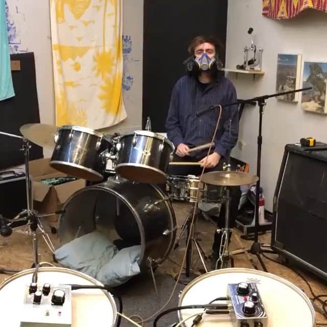 A Place to Bury Strangersのインスタグラム：「Repost • @deathbyaudioeffects “IF YOU GO OUTSIDE, WEAR A MASK!” #staysafe」