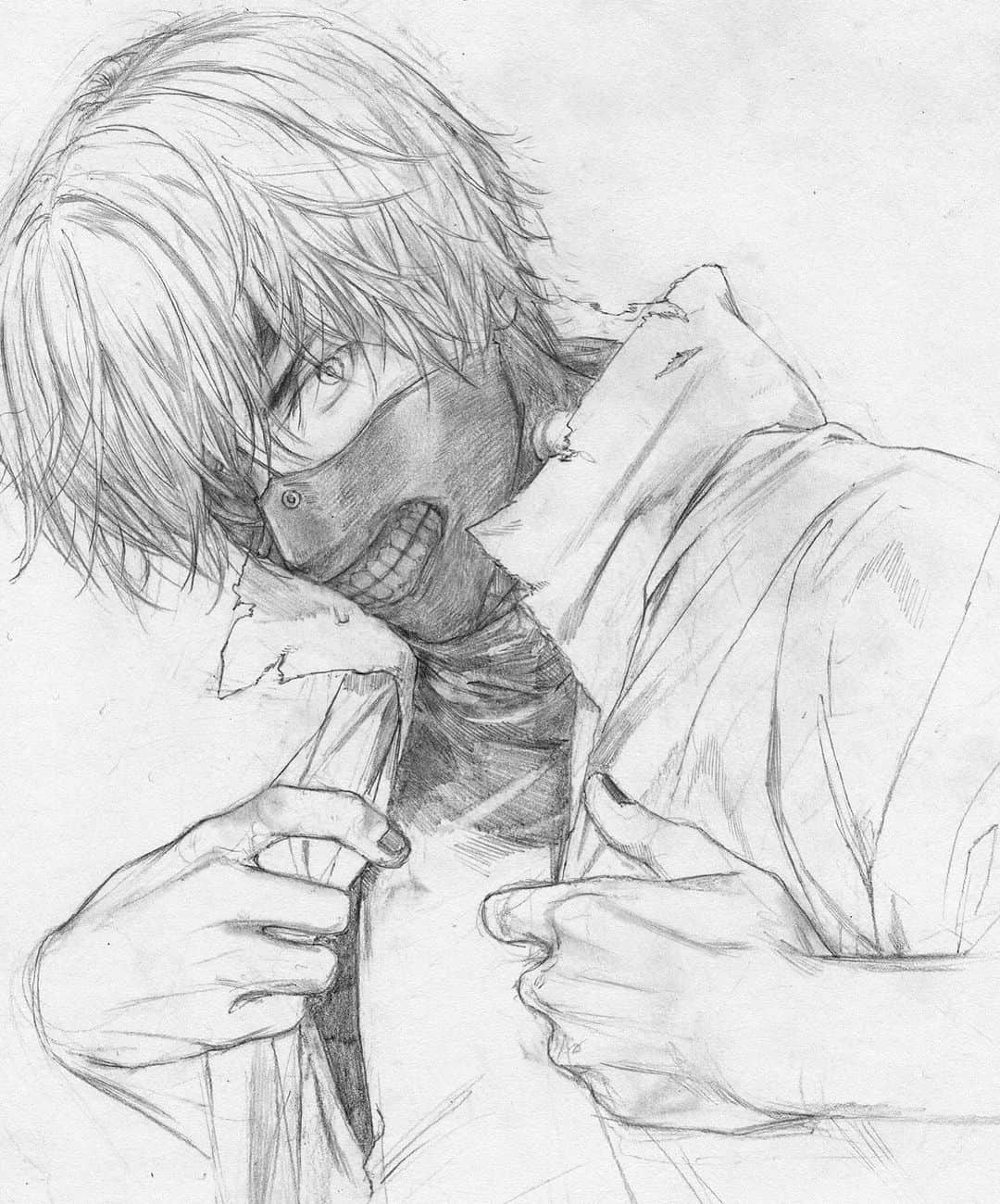 知花シンジさんのインスタグラム写真 - (知花シンジInstagram)「Kaneki Ken for #sixfanarts 🔥 One more to go! Thank you for the comments and suggestions ❤︎ #東京喰種 #金木研 #kanekiken #tokyoghoul #animedrawing #일러스트 #도쿄구울」4月26日 16時30分 - artbyshinji