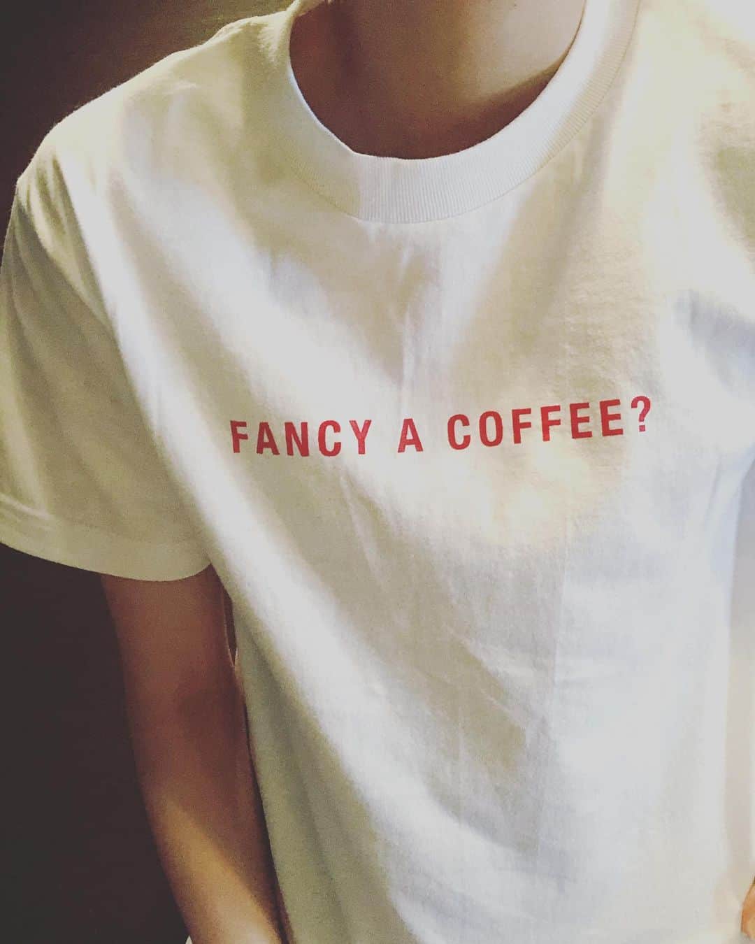 佐藤めぐみのインスタグラム：「Tシャツマニア  #coffee #Tシャツ #かわいすぎ #どうしてくれるの。 #ふふふ  #enjoyhome」