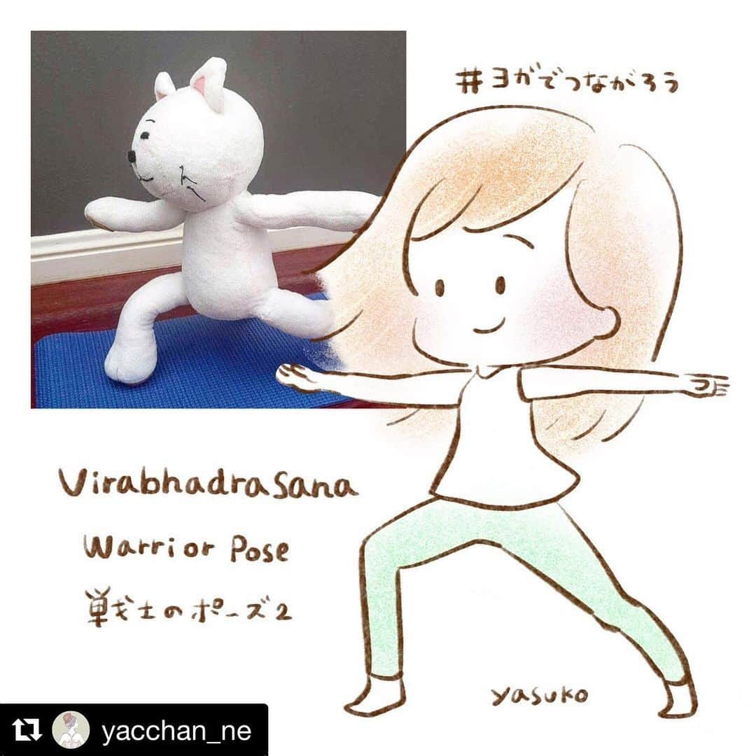 ヨガジャーナル日本版さんのインスタグラム写真 - (ヨガジャーナル日本版Instagram)「@yacchan_ne さん、素敵なイラストでのニャンティコラボ、ありがとうございます😆🧘‍♀️ #ヨガでつながろう  #Repost @yacchan_ne with @get_repost ・・・ ニャンティ(@nyanti_yogacat )と一緒に﻿#戦士のポーズ2 🐱❤️﻿ ﻿ #ヨガでつながろう﻿ #おうちヨガ﻿ #from osaka﻿ #ニャンティチャレンジ﻿ ﻿ スタジオに行かなくても﻿ InstagramやYouTubeを見て﻿ 休日はおうちヨガをしています🧘‍♂️﻿ ﻿ 色んな先生方が動画を配信して下さって﻿ いるので本当に有難いです✨😭﻿ ﻿ 昨日はHawaiiと繋がりました🌺🌴☀️﻿ ﻿ 今日も温かい気持ちで穏やかに﻿ 1日を過ごせますように🙏﻿ ﻿ シャンティ　﻿ シャンティ　﻿ シャンティ✨﻿ ﻿ ﻿ @yogajournalonline ﻿ @yogajournal_japan﻿ ﻿ #yogalife #ヨギーニ #ヨガ﻿ #yogaillustration #ヨガのある暮らし ﻿ #ヨガのある生活 #ヨガ好き #ヨガ女子 ﻿ #女の子イラスト #ヨガイラスト#女の子イラスト #ヨガイラスト﻿ #アーサナ #ヨガポーズ ﻿ #artwork #drawing #illustration ﻿ #イラスト好きな人と繋がりたい ﻿ #ヨガ好きな人と繋がりたい﻿ #いらすとぐらむ #イラストグラム ﻿ #イラストレーション #イラスト ﻿ #シンプルイラスト #お絵描き﻿ #procreate」4月26日 11時20分 - yogajournal_japan