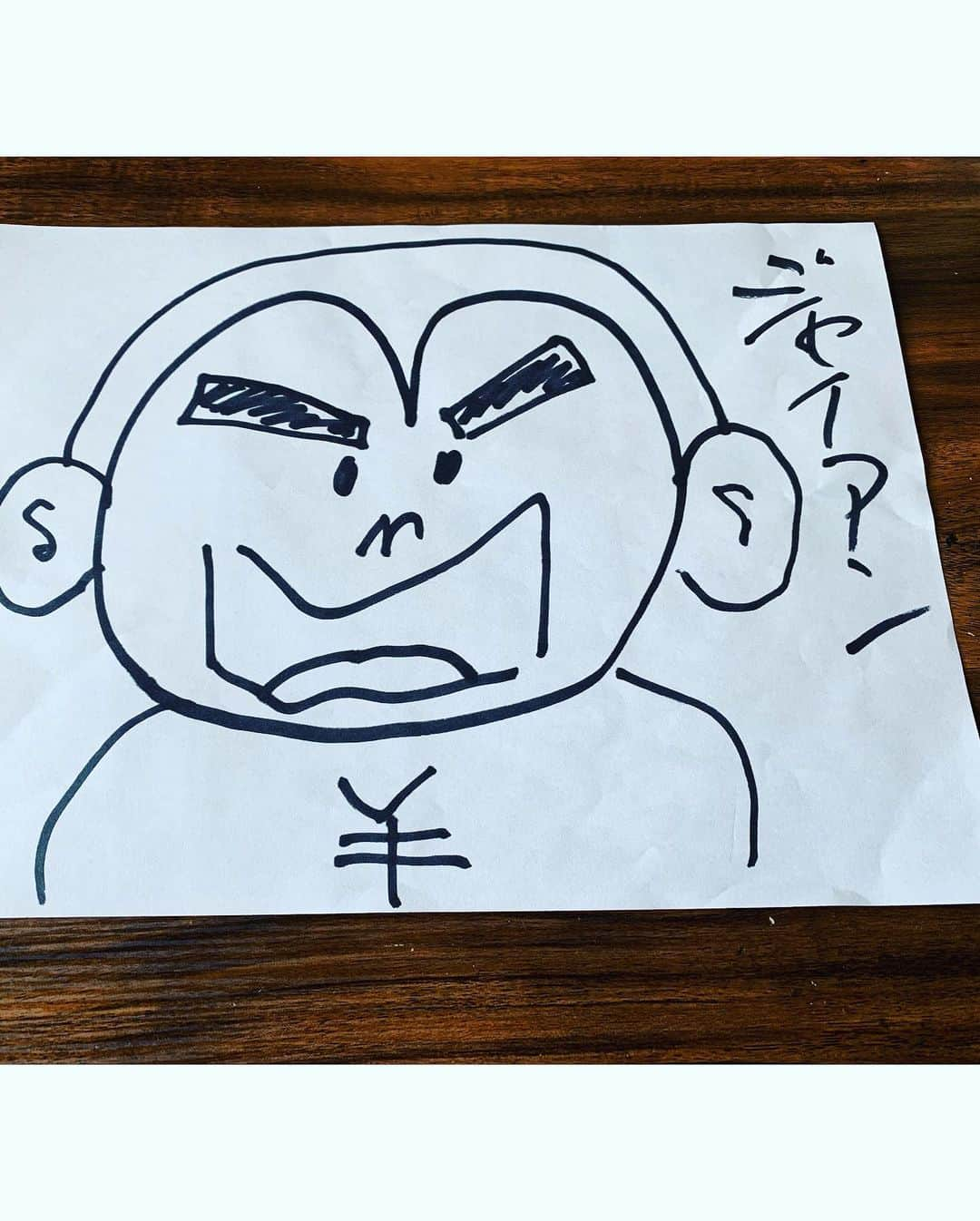 川口徹道さんのインスタグラム写真 - (川口徹道Instagram)「#想像で描いてみた  #自粛生活　#自粛絵 #自粛絵画  #画伯　#画伯の絵　#絵　#絵心　#くまのプーさん  #ムック #ジャイアン #プロゴルファー猿 #キリン  #らくだ #お家時間 #おうち時間　#吉本自宅劇場」4月26日 14時00分 - tetsumichi0609