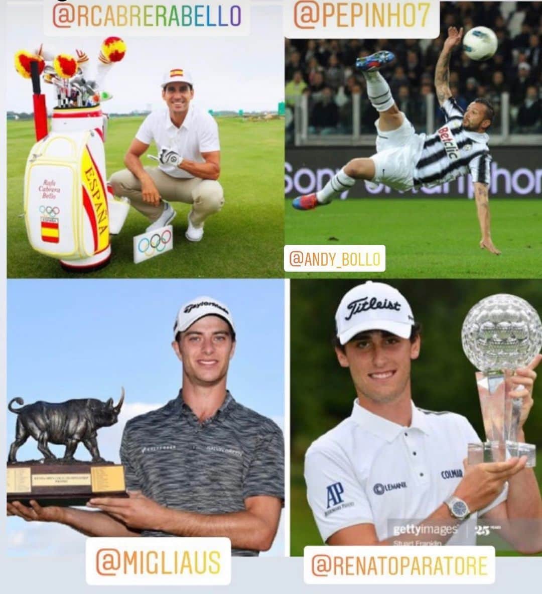 のインスタグラム：「Vi aspettiamo alle 17 sulla pagina Facebook:The EVENT pro-am ⚽️🏌️‍♂️」