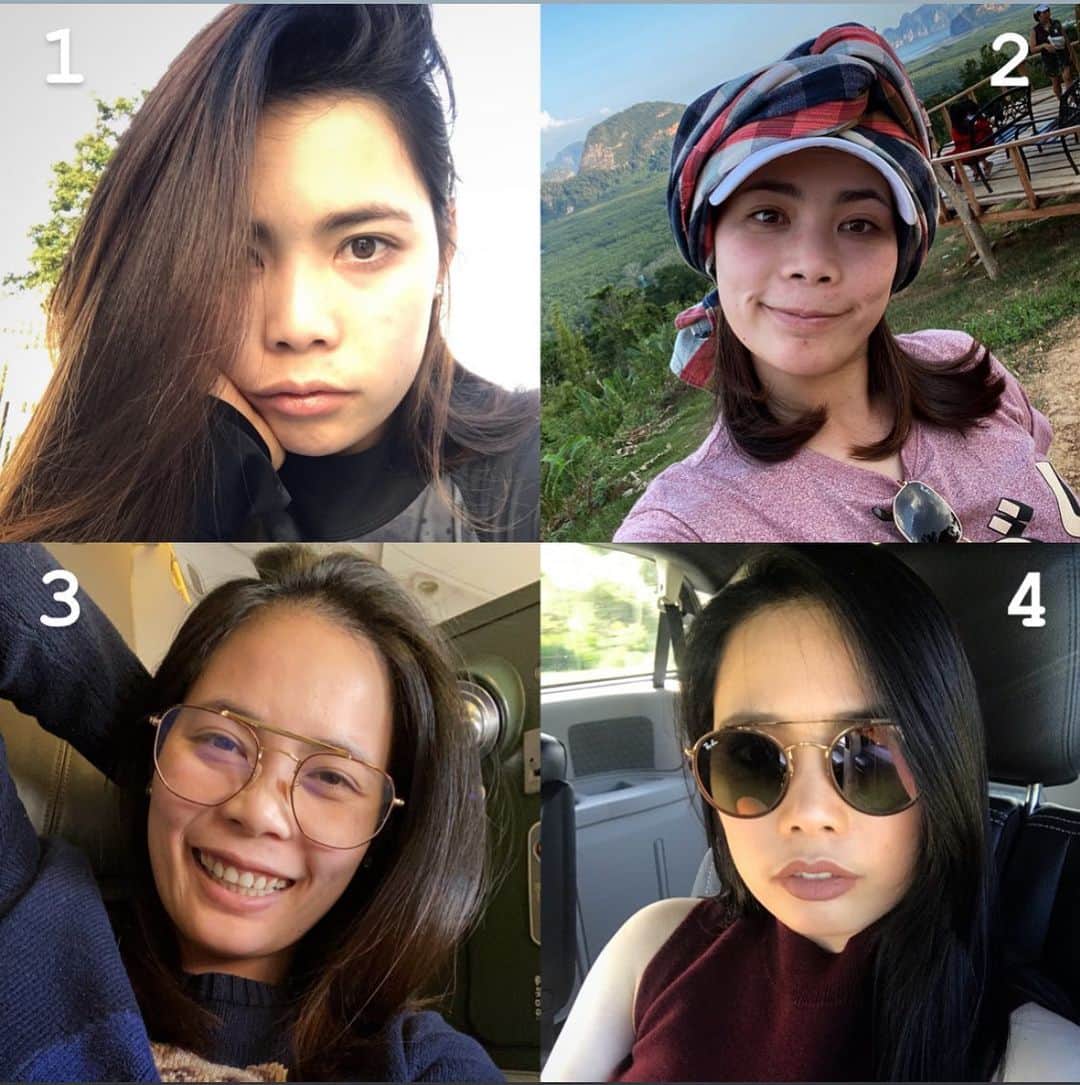 モリヤ・ジュタヌガーンのインスタグラム：「อารมณ์ไหน?? 1, 2, 3 หรือ 4 #oldpics #myselfie #quarantine #ว่างมาก #momoriya」