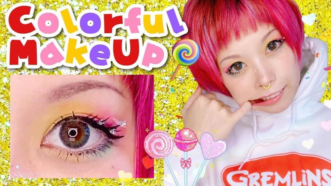 紅林大空さんのインスタグラム写真 - (紅林大空Instagram)「🍭💄💖﻿ Announcement🌈﻿ New makeup tutorial video will be released on YouTube later at 2am Japan Time/1pm EST!﻿ Please check it out!! The link on my bio.♡✨﻿ #kurechannel #くれちゃんねる #decorakei #jfashion #kurebayashi #colorfulmakeup #makeupvideos」4月27日 0時44分 - kurebayashiii