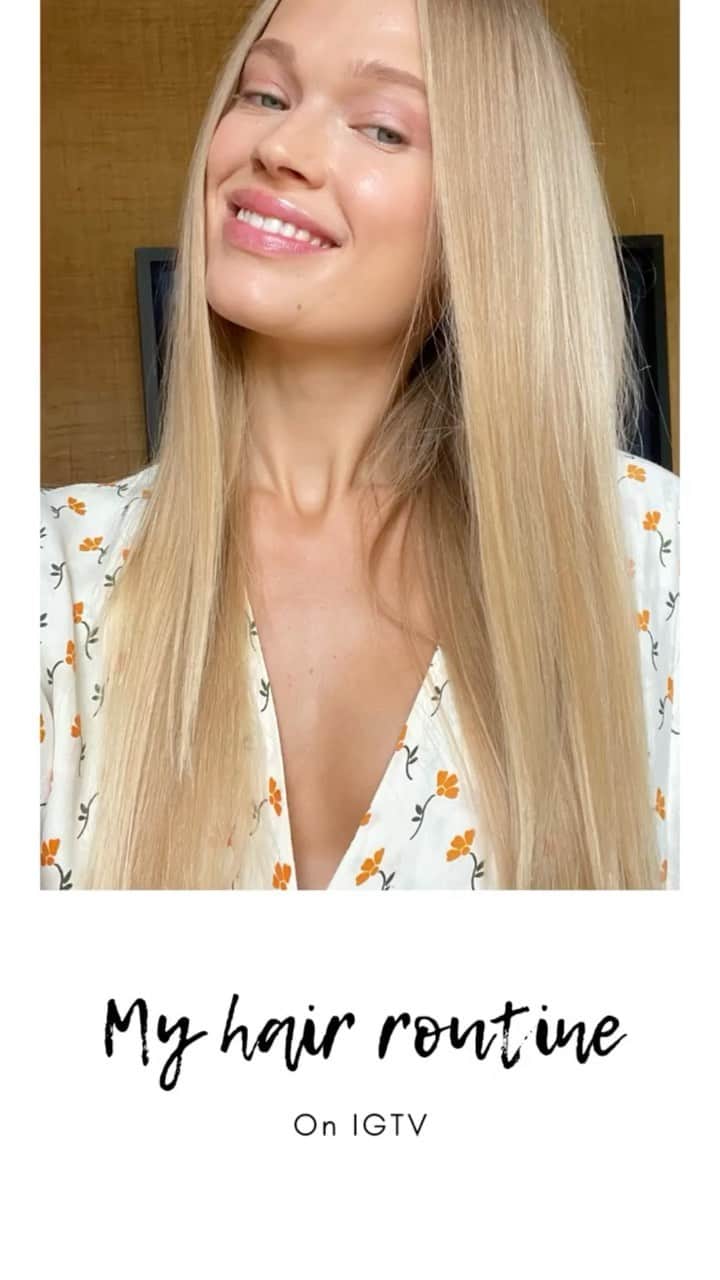 ヴィタ・シドルキナのインスタグラム：「In this video I share with you my favorite hair products!」