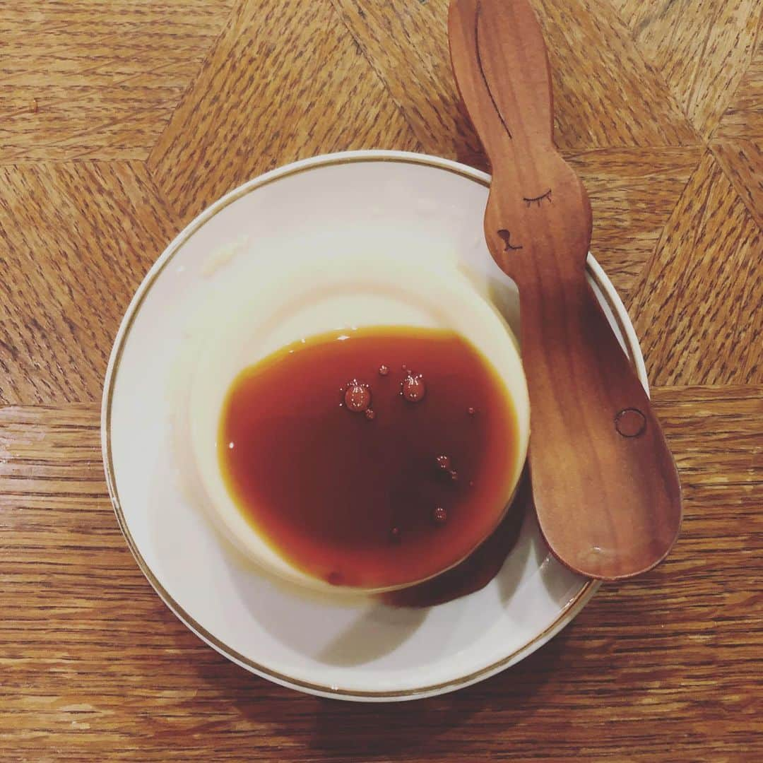 藤田朋子さんのインスタグラム写真 - (藤田朋子Instagram)「あまいものがたべたい🍮  #プリン #うさぎ #あまいもの　#自粛できない #食べたい欲求に #負けてる #おうのう」4月27日 20時38分 - chiendormant