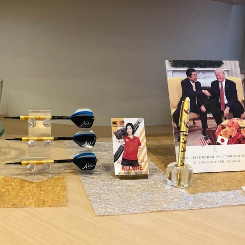 田渕亜季のインスタグラム：「、 私の24純金箔ダーツ 只今オンラインショップで 限定セール中！ Photo book付き」