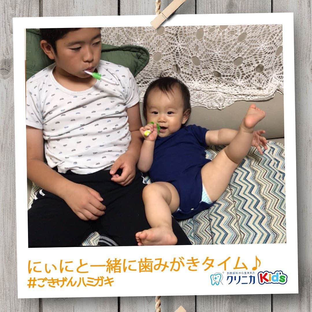 クリニカではじめよう予防歯科さんのインスタグラム写真 - (クリニカではじめよう予防歯科Instagram)「.﻿ 今日の#ごきげんハミガキ♪﻿ ﻿ 皆さんこんにちは♪﻿ 今日は @love58ponyo さんの#ごきげんハミガキ です！﻿ ㅤㅤ﻿ シュッシュッシュ ♪ ﻿ 従姉妹のお兄ちゃんと仲良く歯みがき👶🏻👦🏻🌿﻿ ㅤㅤㅤ﻿ お兄ちゃんを見つめながら﻿ 歯みがきする姿が とても可愛らしい.. ❤﻿ 一生懸命マネをしながら みがいているのかな？☺﻿ ㅤㅤㅤ﻿ これからもお兄ちゃんと一緒に歯みがきしようね ✨﻿ ㅤㅤㅤ﻿ ----------------------﻿ #ごきげんハミガキ の投稿を募集中！﻿ クリニカKid’s公式アカウントでご紹介させていただきます♪﻿ ---------------------- ﻿  ㅤㅤㅤ﻿ #クリニカ #クリニカキッズ #歯磨き #歯みがき #はみがき #ハミガキ #歯みがきタイム #歯磨き中 #歯みがき習慣 #育児 #育児日記 #育児記録 #子育て #女の子 #子育て記録 #子供の成長 #成長記録 #成長 #親バカ部 #親バカ日記 #子供のいる暮らし #こどものいる暮らし #ママの毎日 #歯みがき大好き #従兄弟 #生後10ヶ月 #埼玉ママ #スマイル育児」4月27日 13時22分 - lion_clinica