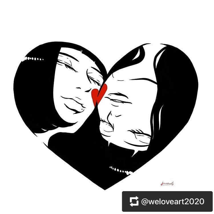 のインスタグラム：「@weloveart2020 に参加しました！ 一人一人が"心"で寄り添い合うことで、一日でも早く平和な日常が来るようにと願いを込めハートを描いております . . . . . #repost  ARTIST: ますだみく/ MIKU MASUDA(JAPAN) IG: @moko__to__moko HP: https://masudamiku.wixsite.com/mokotomoko TITLE:Heart MESSAGE: 一人一人が心で寄り添い合うことで、1日でも早く平和な日常が来ますように  #weloveart2020」