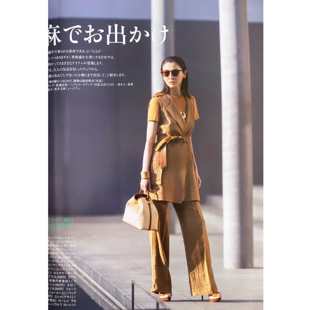 春香さんのインスタグラム写真 - (春香Instagram)「#ミセス5月号 ・麻でお出かけ  @mrs._magazine #model#haruka#fashion #春香」4月27日 16時37分 - haruka__official