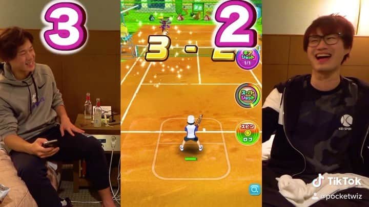 のインスタグラム：「上岡選手とガチシングルスやってみたww  #ソフトテニス#テニス#tennis #youtuber」