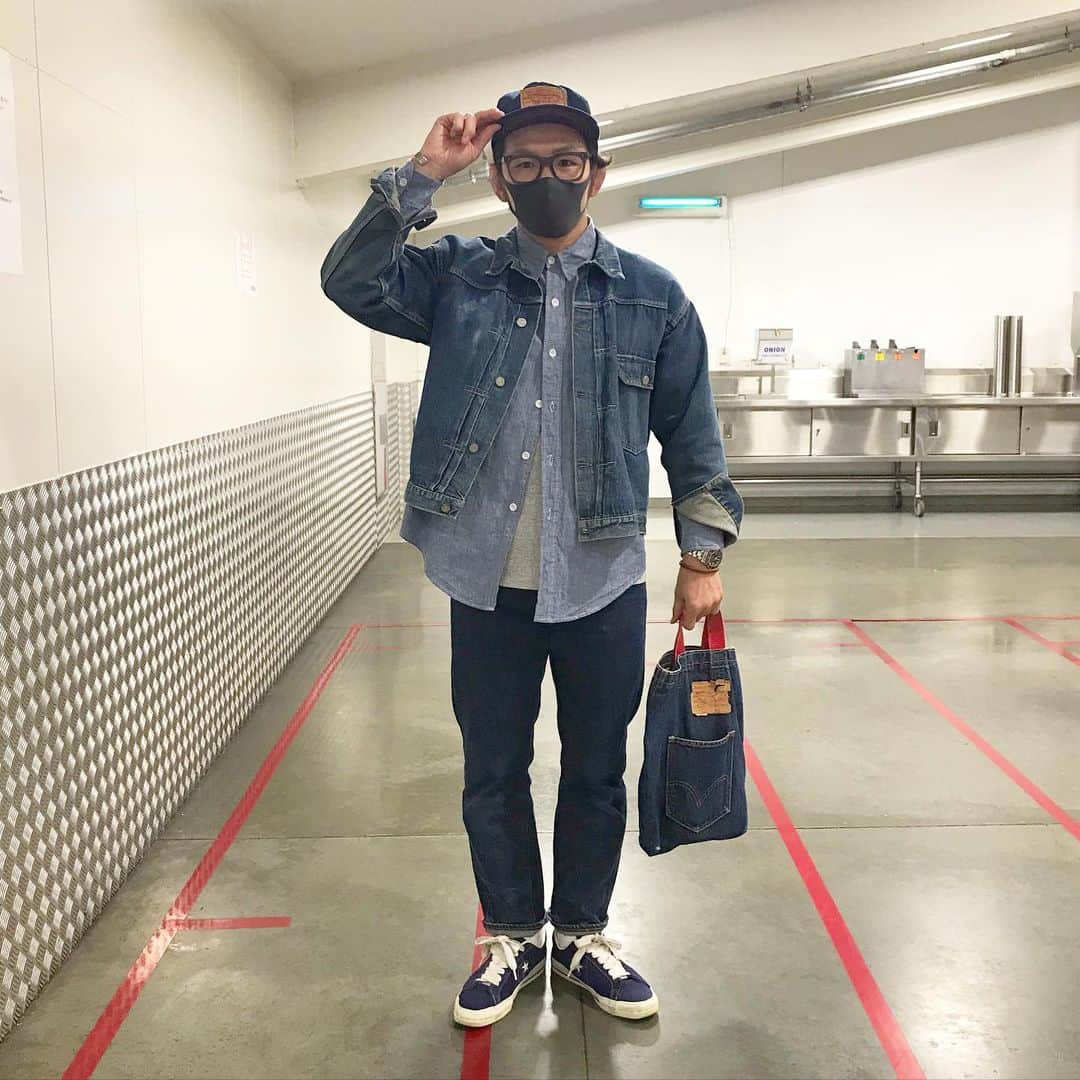 宇野薫のインスタグラム：「#宇野薫のテーマがありすぎコーディネート  #ただの古着好きです  #だから古着はやめられない  #古着 #古着コーデ  #levis #levis1st #levis505  #converseonestar」