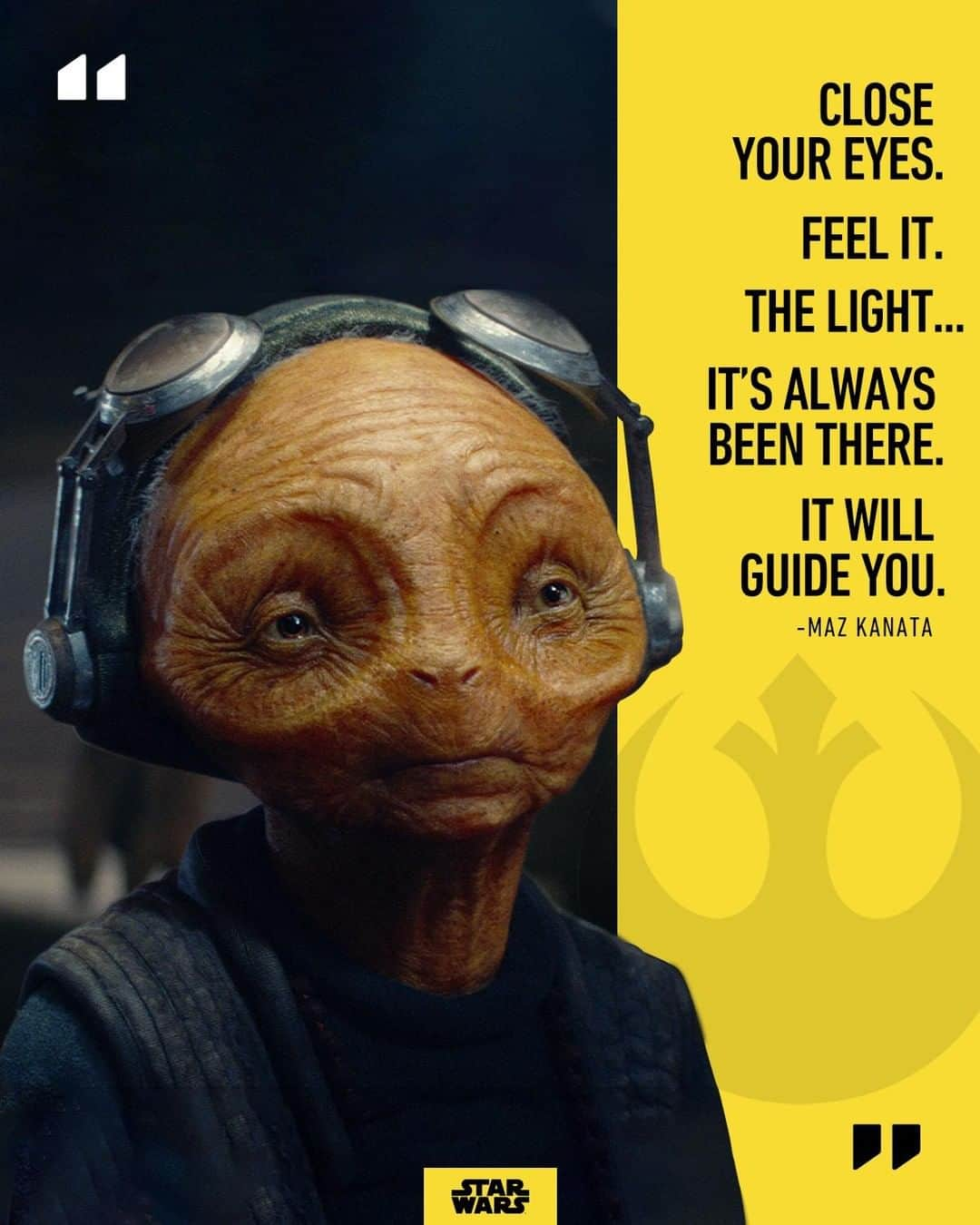 スター・ウォーズさんのインスタグラム写真 - (スター・ウォーズInstagram)「Guidance from the wise Maz Kanata. #MondayMotivation」4月28日 5時59分 - starwars