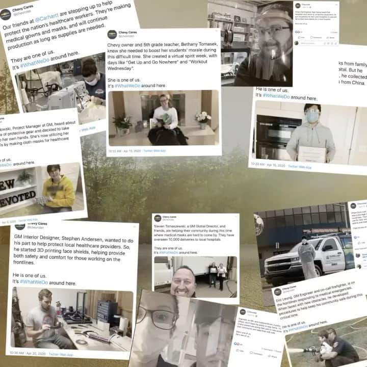 シボレーのインスタグラム：「To those who are stepping up during this tough time, we know you don't do it for the praise, but we're giving you some because you deserve it. Thank you for your work and sacrifice, you inspire us. It's #WhatWeDo around here.」