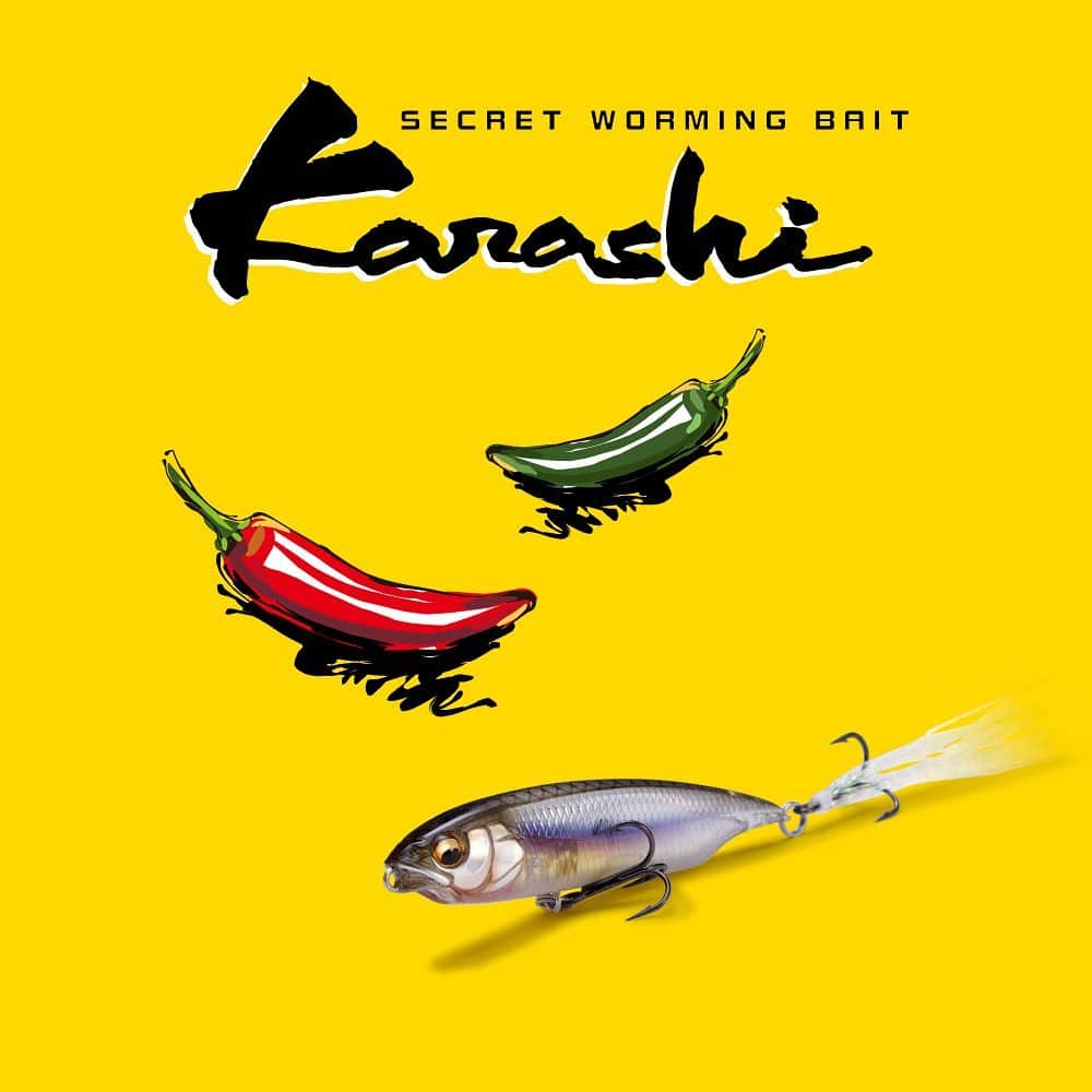 Megabass Inc.のインスタグラム：「KARASHI  Secret worming bait. coming soon... ・水中、水面ドッグウォーク&ダートアクション ・i字アクション  #megabass #メガバス #yukiito #伊東由樹 #karashi #カラシ」