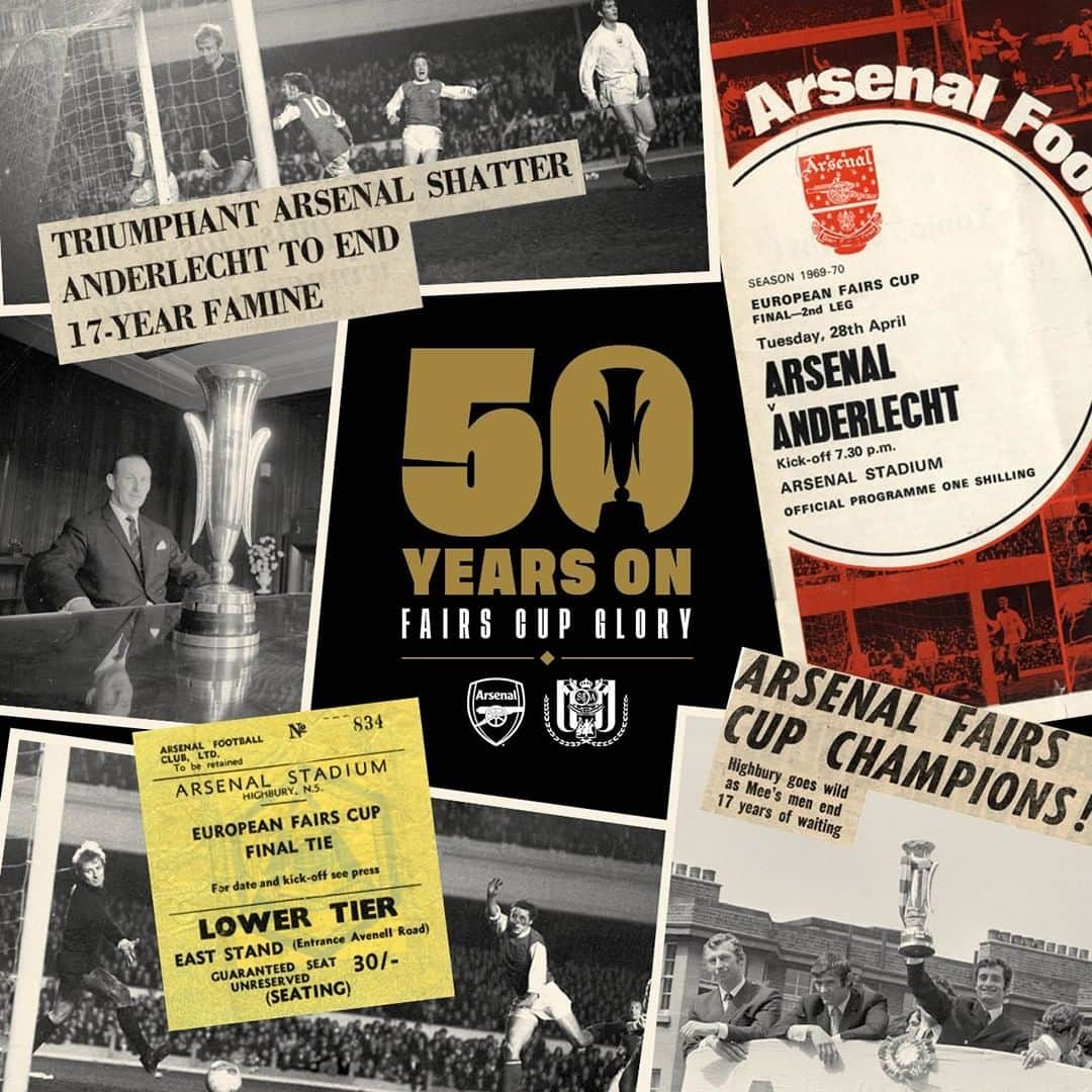 アーセナルFCさんのインスタグラム写真 - (アーセナルFCInstagram)「🏆 50 YEARS AGO TODAY 🏆⁠ ⁠ 🗓 Our first European trophy ⁠ ⁠ #Arsenal #onthisday #Gunners #AFC #Highbury」4月28日 15時45分 - arsenal